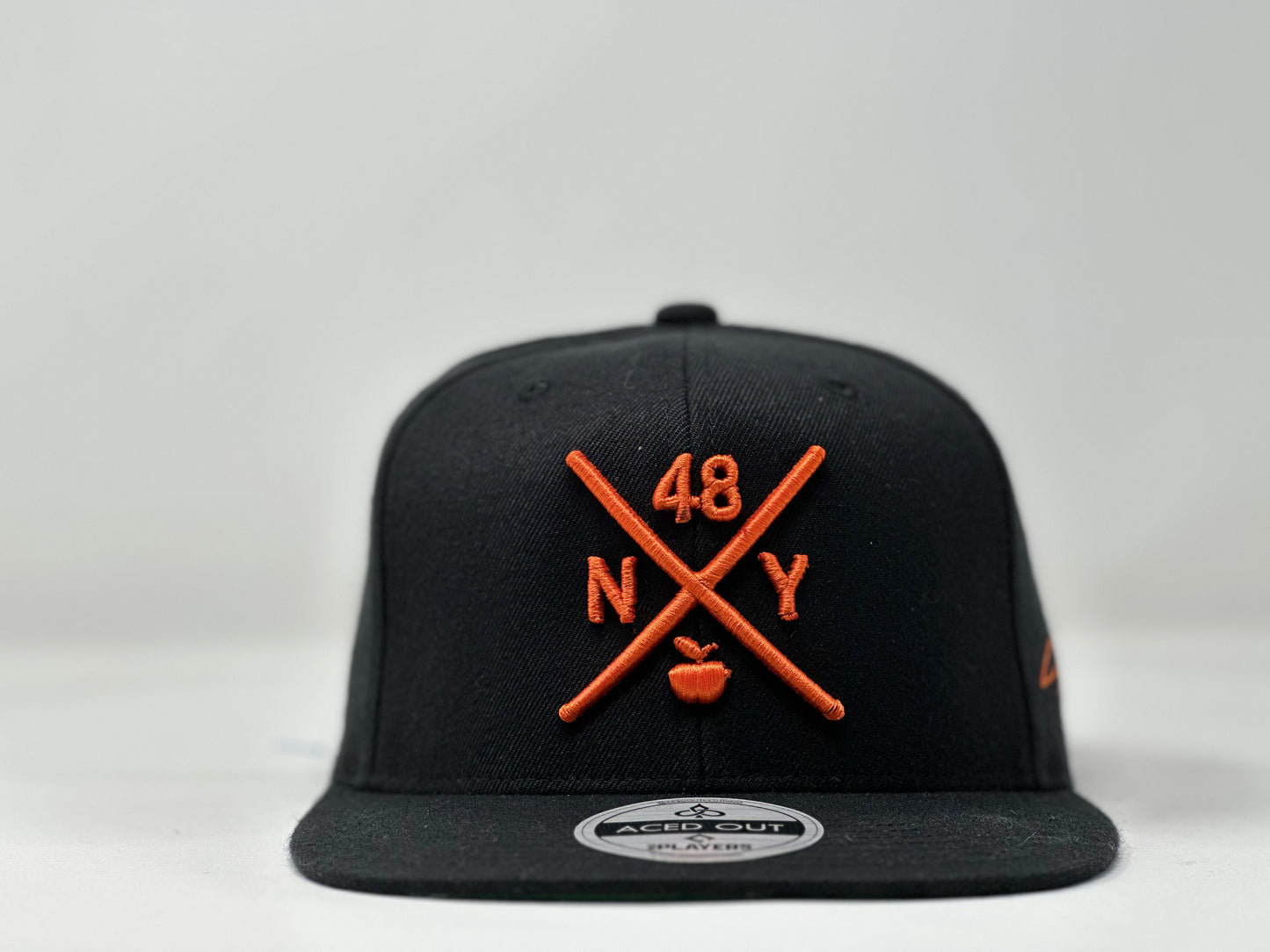 Jacob deGrom Compass Hat - Black Snapback/Orange Embroidery