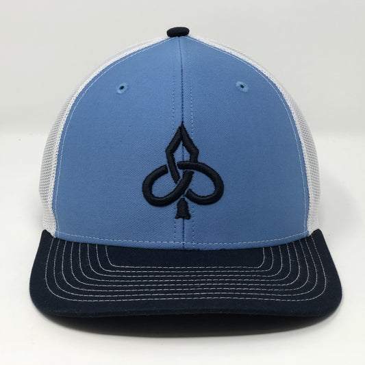 Aced Out Logo - Navy/Turquoise Trucker