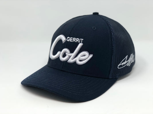 Gerrit Cole Script Hat - Navy Trucker