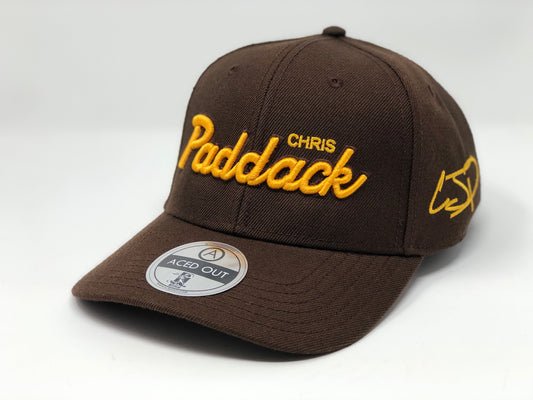 Chris Paddack Script Hat - Brown Curved Snapback