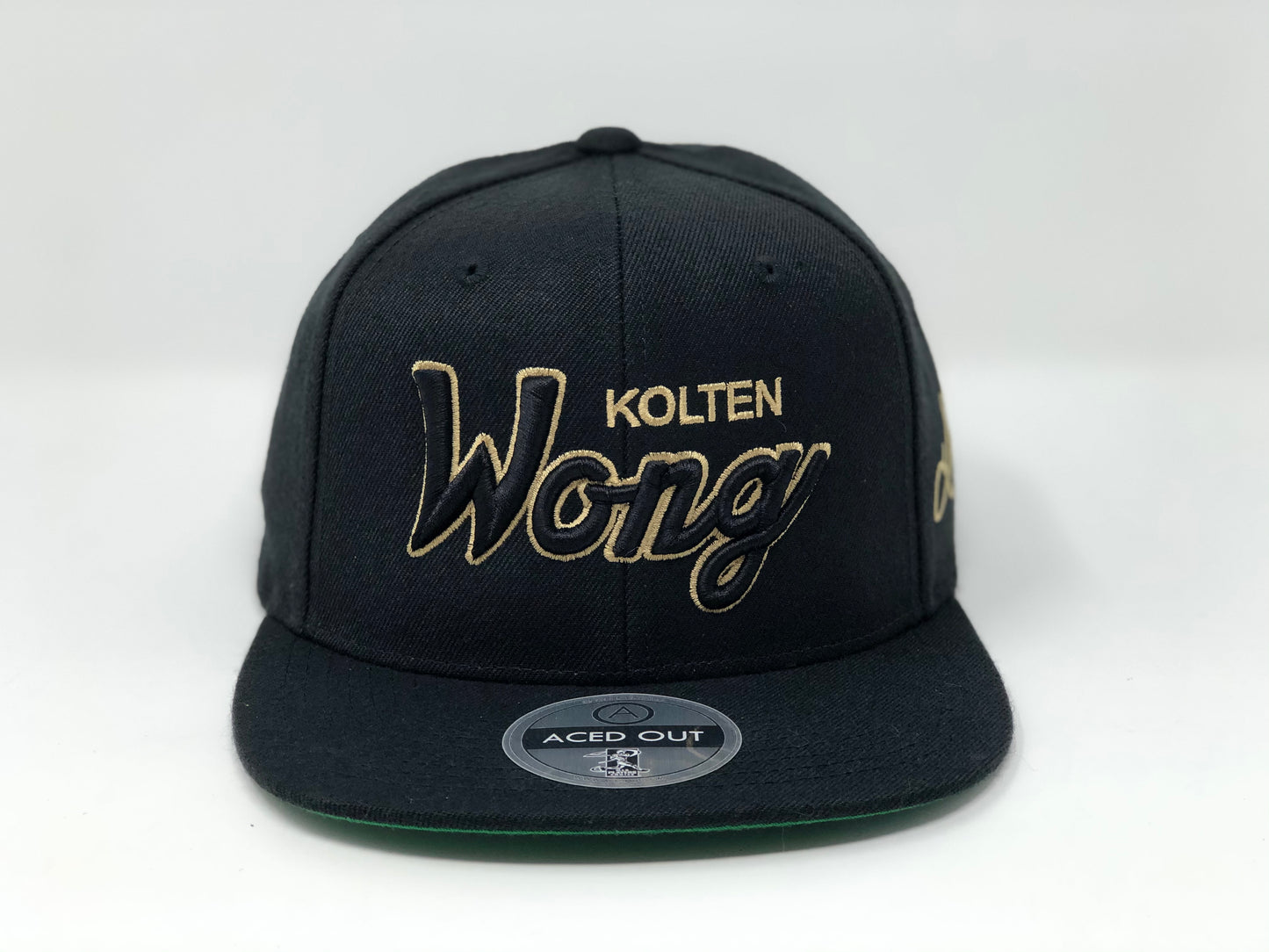 Kolten Wong Script Hat - Gold Glove Edition Black Snapback