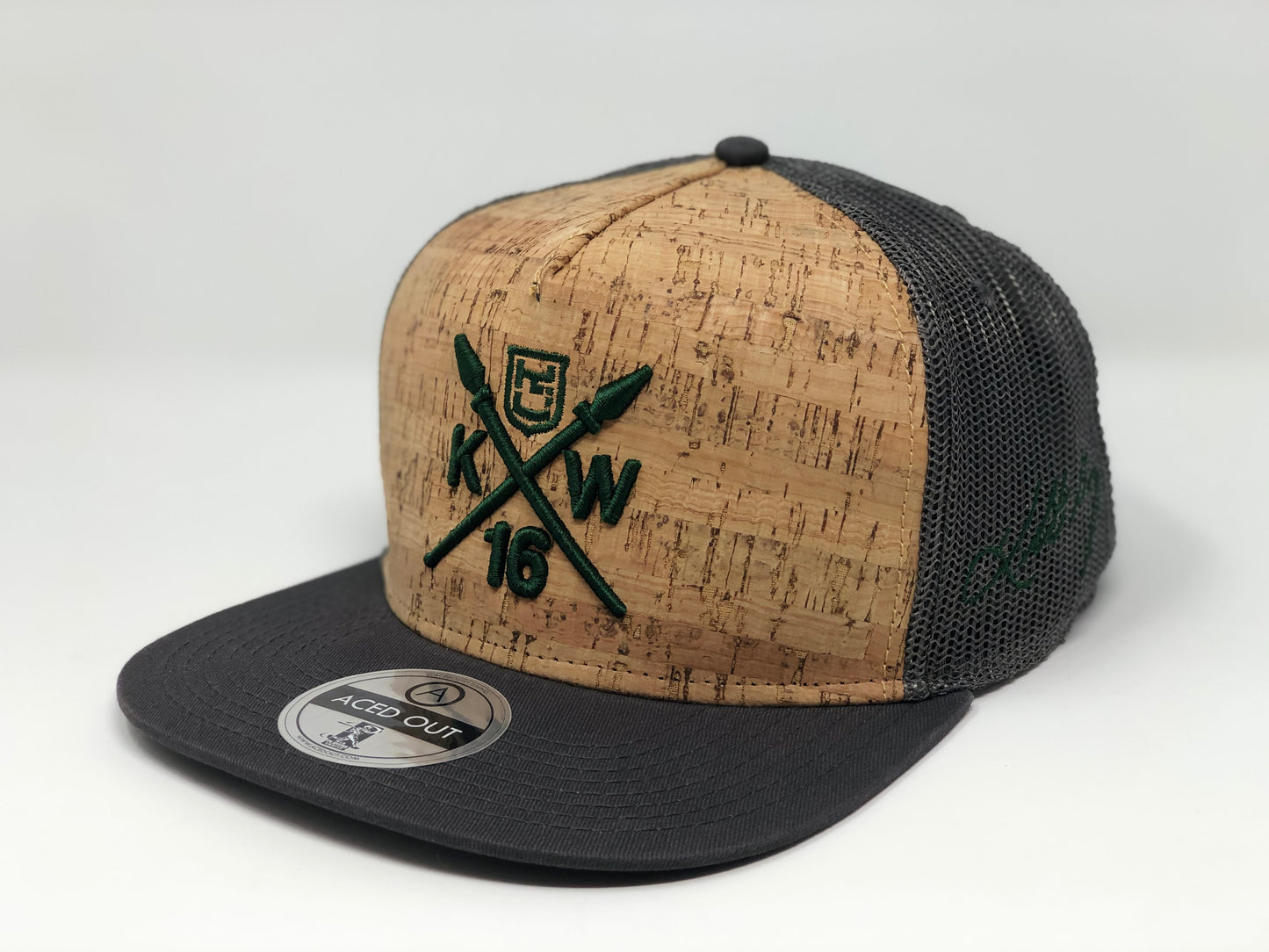 Kolten Wong KW16 Green Compass Hat - Grey/Cork Snapback - Limited Edition of 16