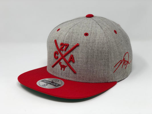 Mike Trout Compass Hat - Grey/Red Snapback