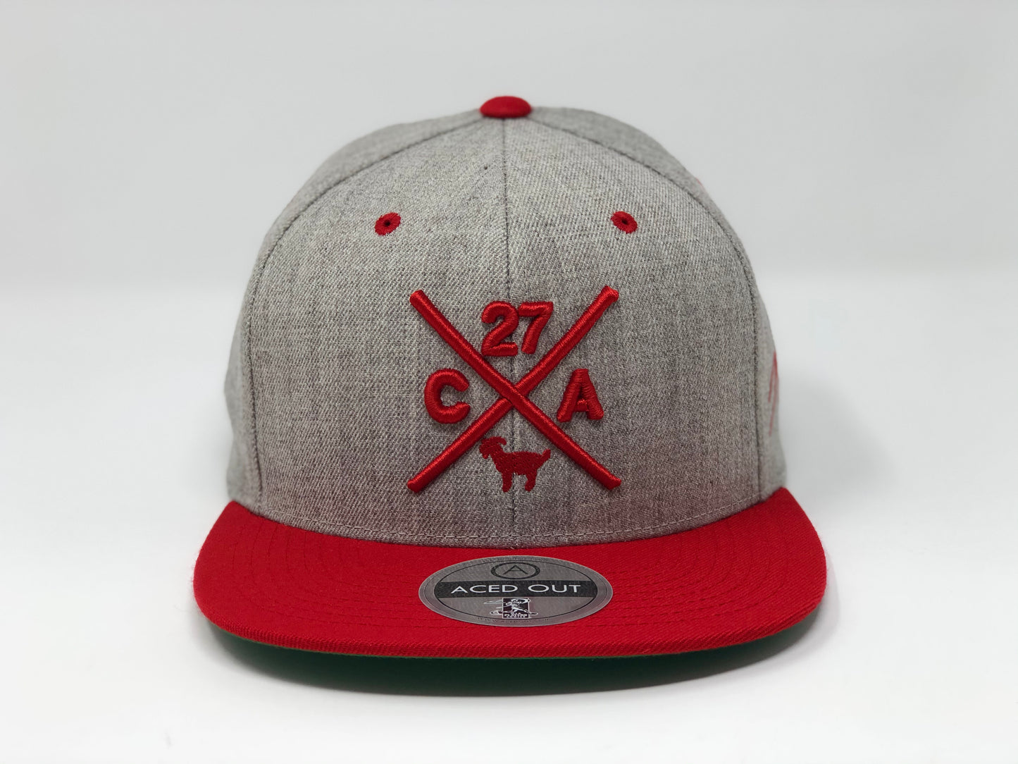 Mike Trout Compass Hat - Grey/Red Snapback