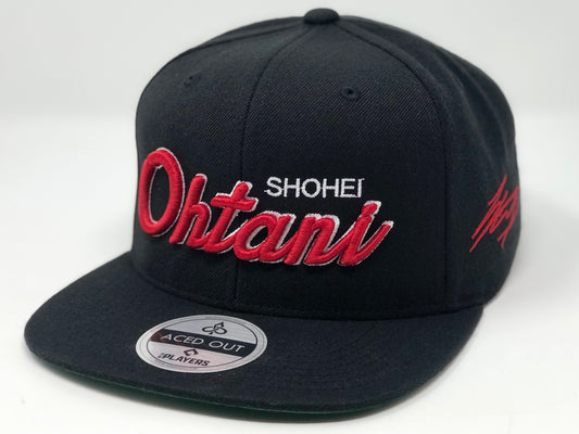 Shohei Ohtani Script Hat - Black Snapback