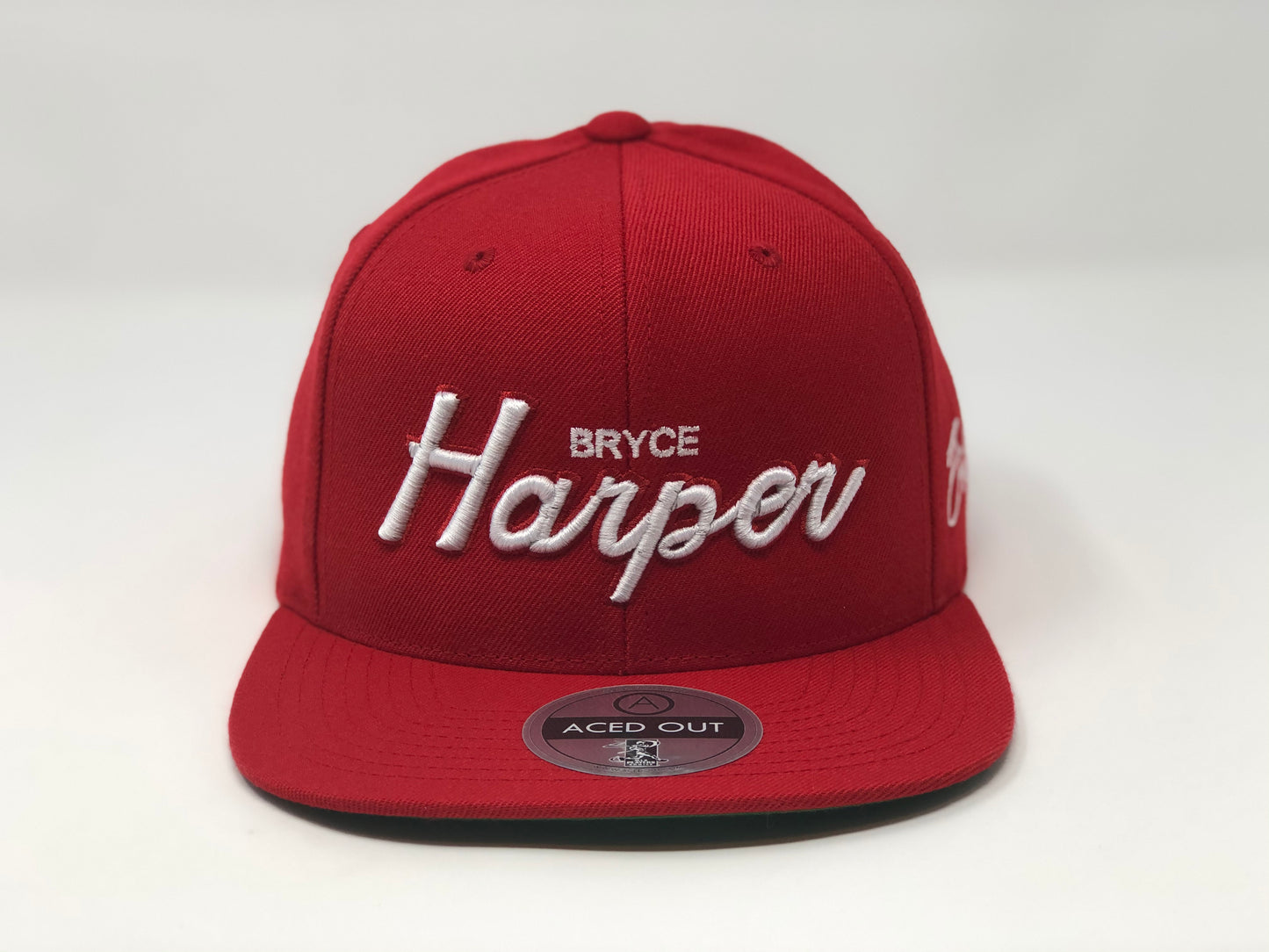 Bryce Harper Script Hat - Red Snapback