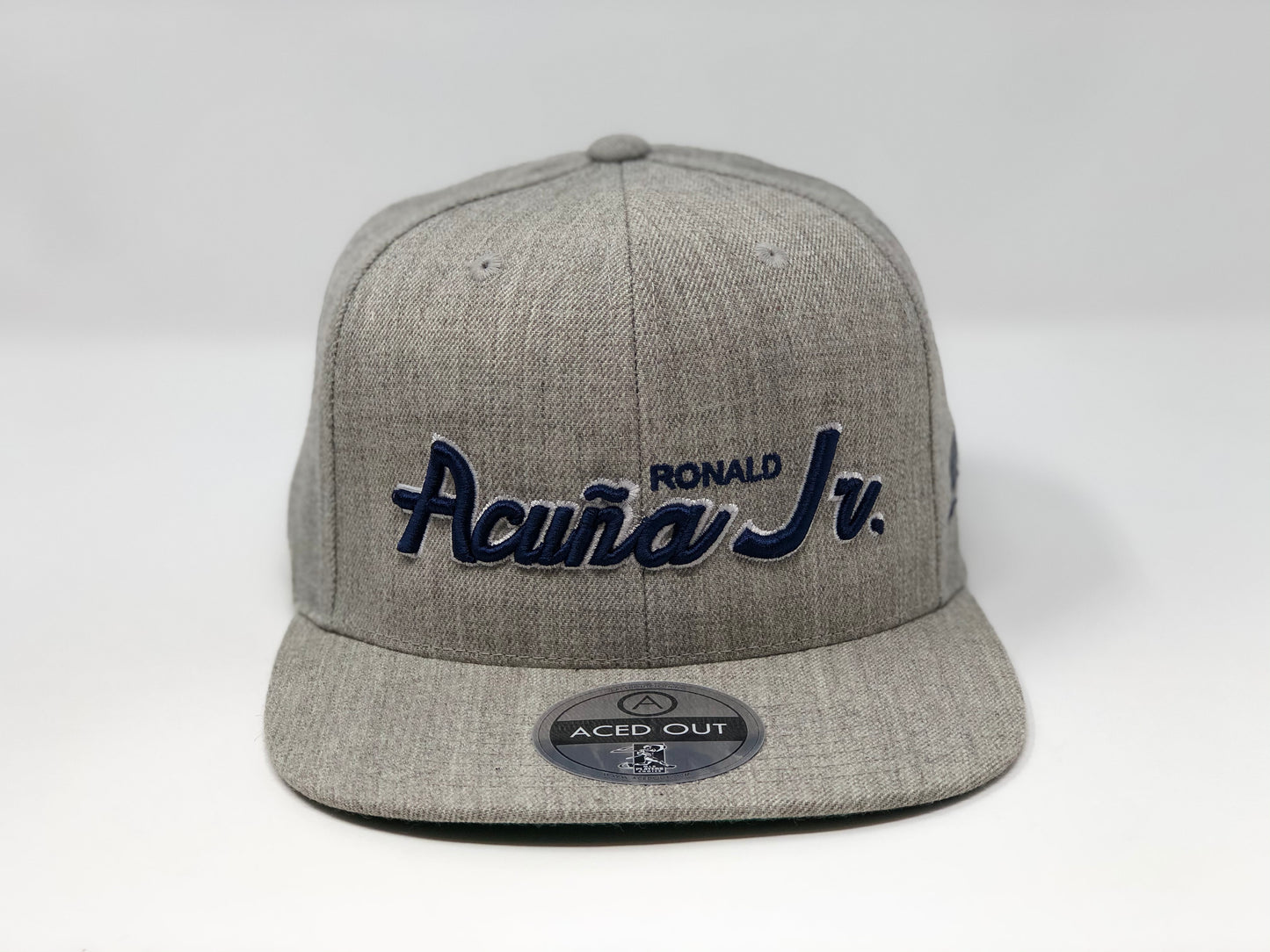 Ronald Acuna Jr Script Hat - Grey Snapback