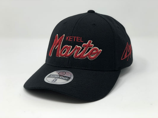 Ketel Marte Script Hat - Black Curved Snapback