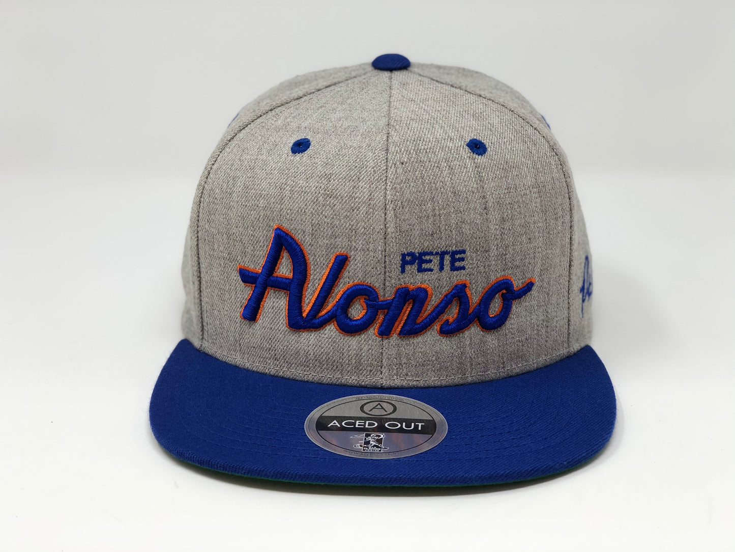 Pete Alonso Script Hat - Grey/Royal Snapback