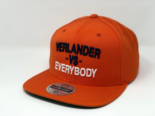 Justin Verlander vs EVERYBODY Hat - Orange Snapback