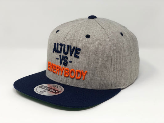 Jose Altuve vs EVERYBODY Hat - Grey/Navy Snapback