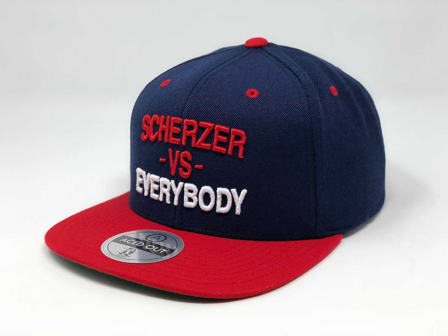 Max Scherzer vs EVERYBODY Hat - Navy/Red Snapback