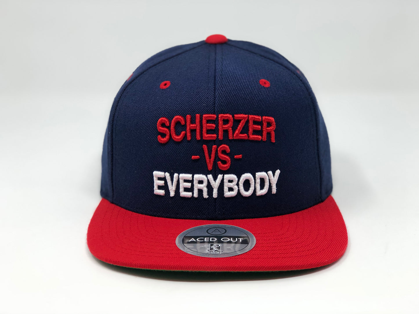 Max Scherzer vs EVERYBODY Hat - Navy/Red Snapback