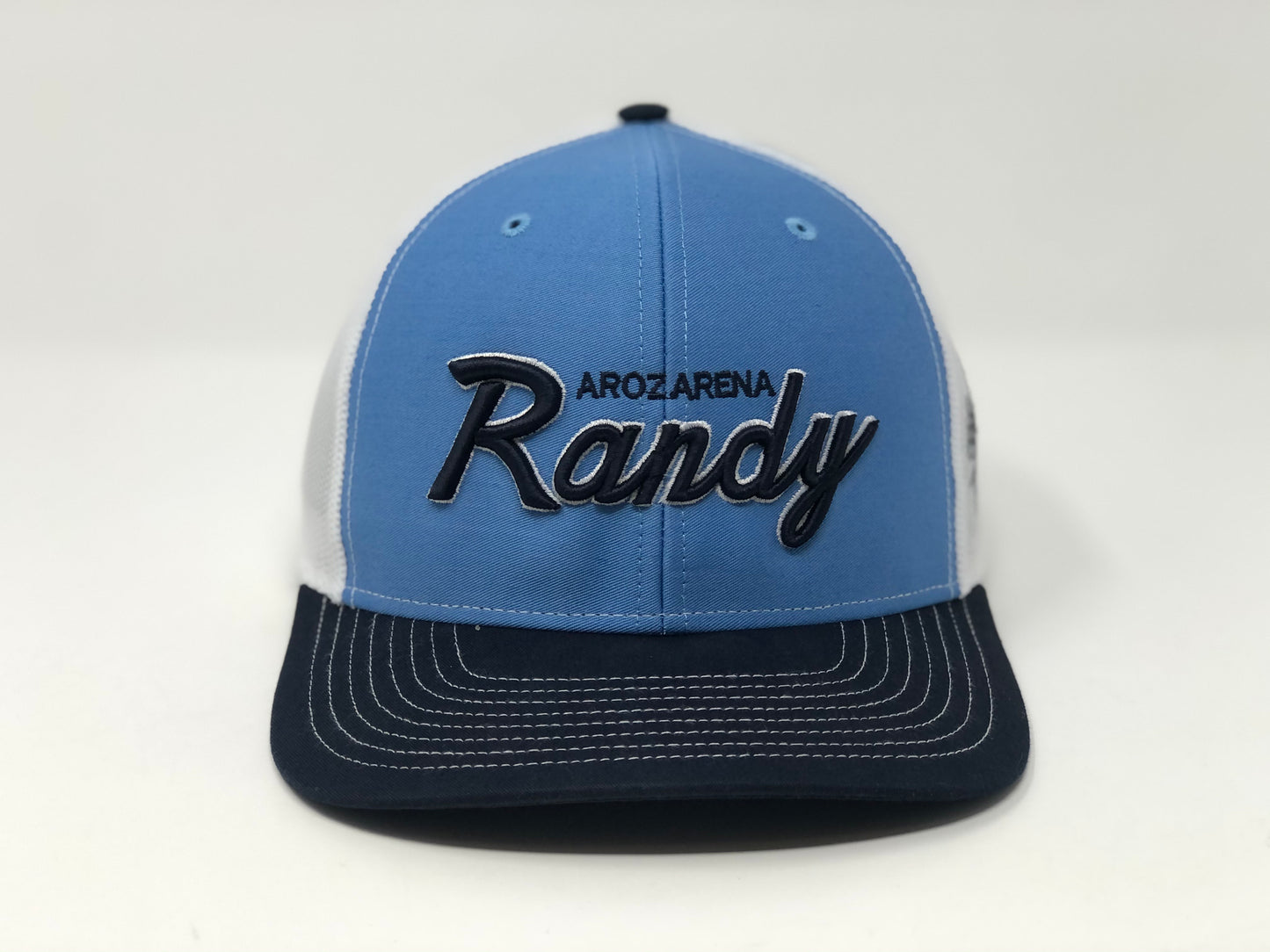Randy Arozarena Script Hat - Baby Blue/Navy/White Trucker