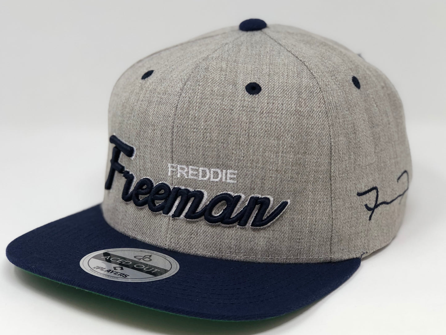 Freddie Freeman Script Hat - Grey/Navy Snapback