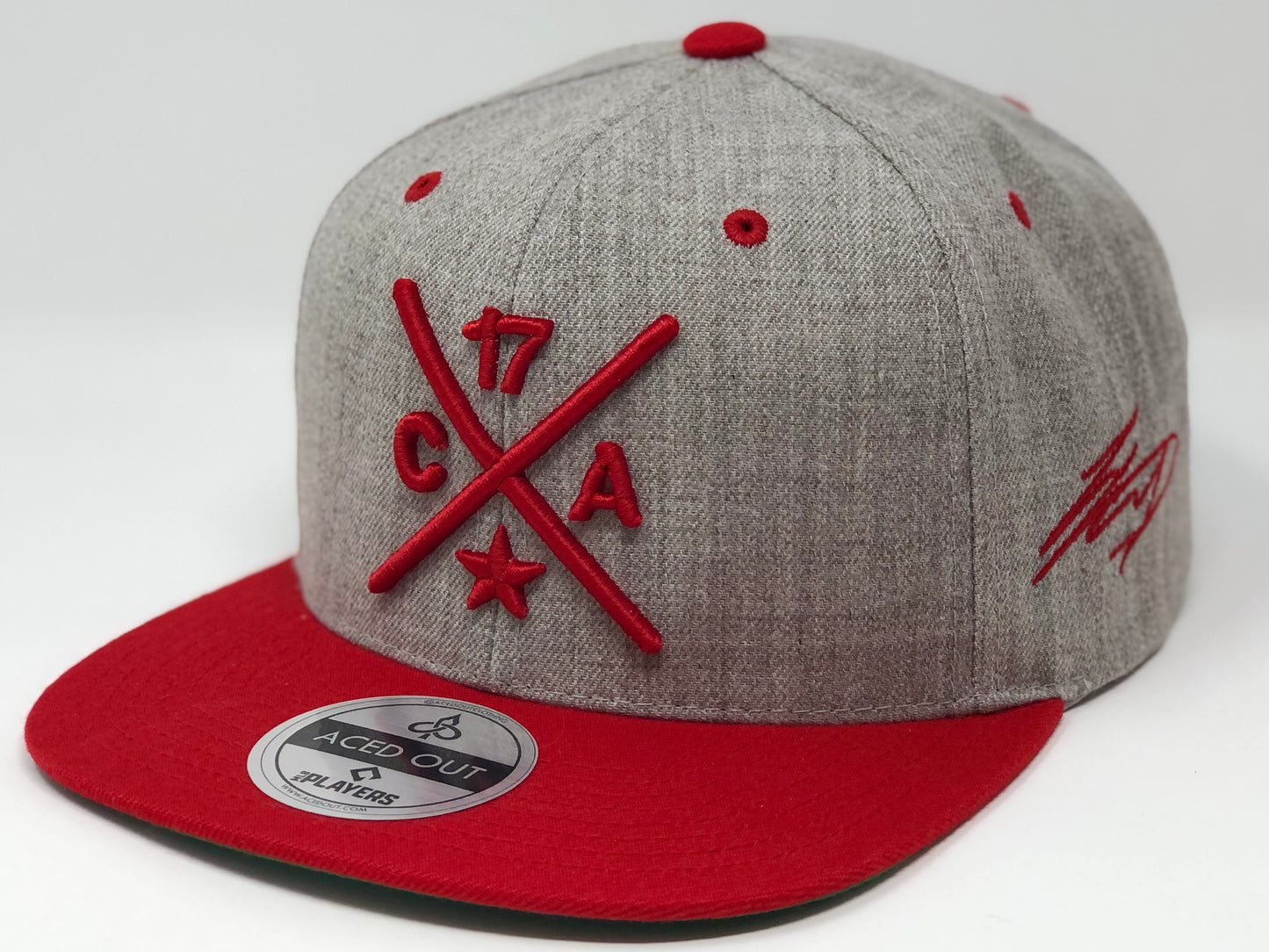 Shohei Ohtani Compass Hat - Grey/Red Snapback