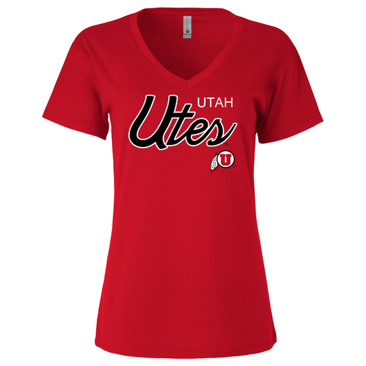 Utah Utes Script - Women's V-Neck